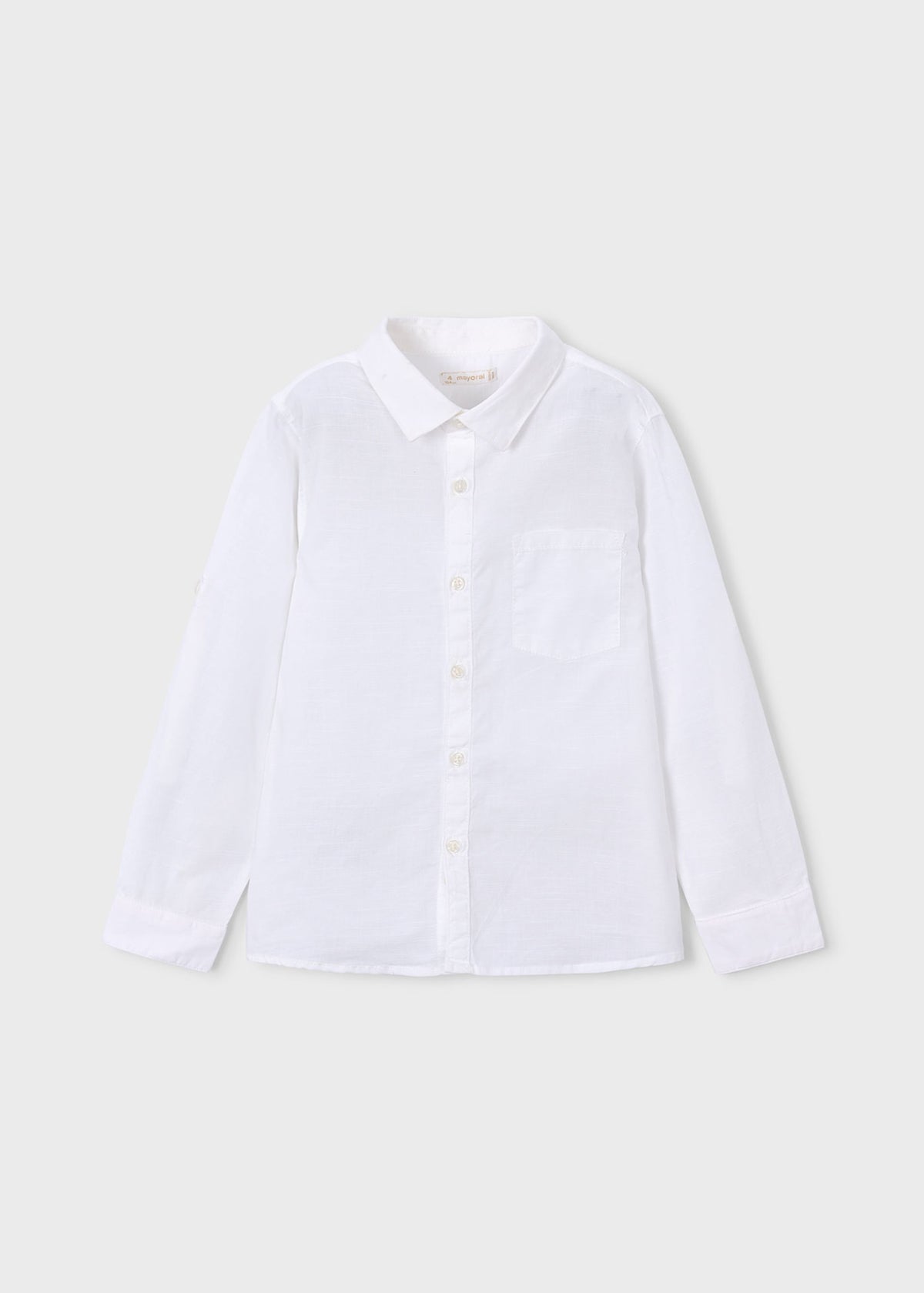 Long-sleeved linen shirt for children