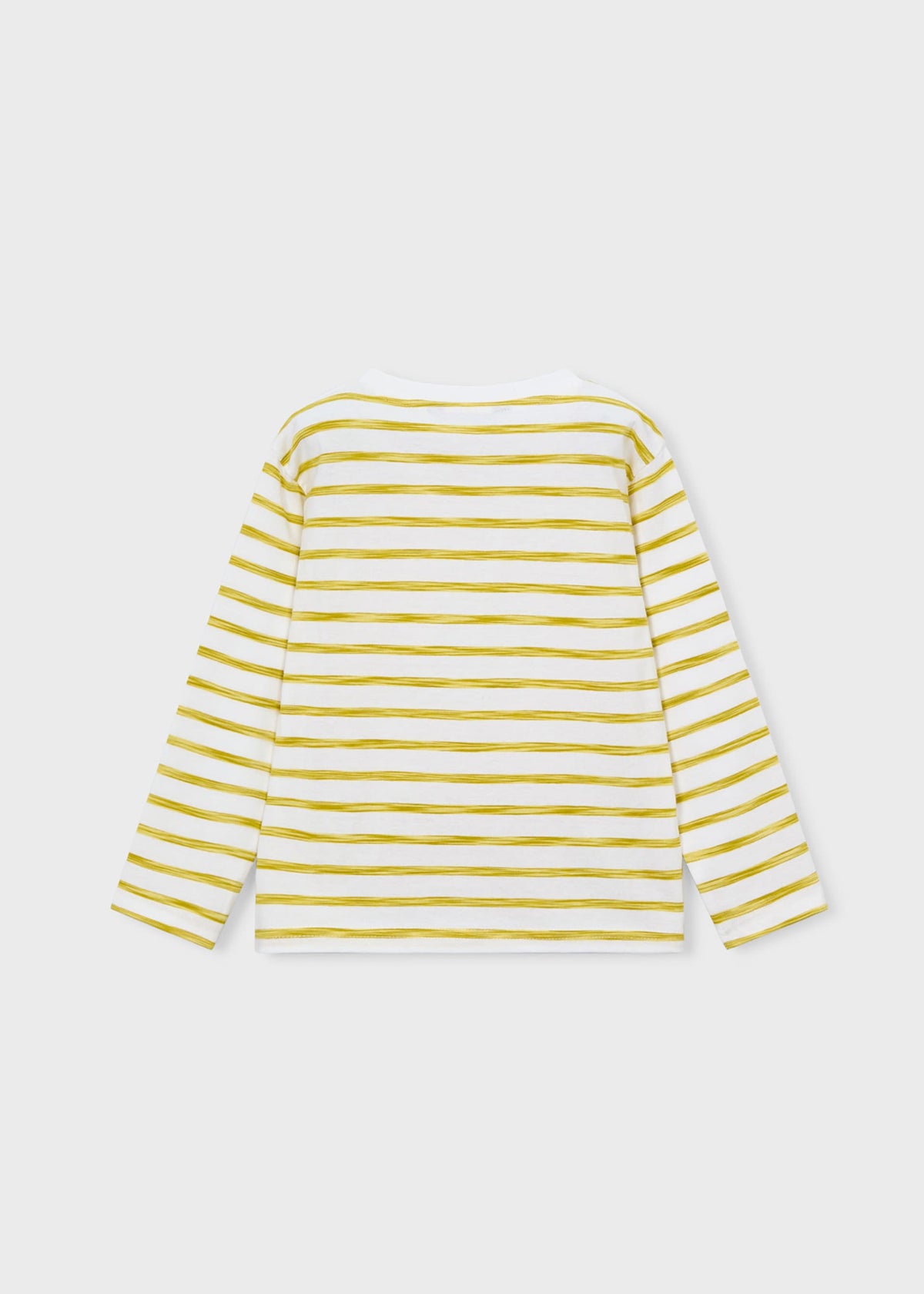 Langärmeliges gestreiftes Boot-Ausschnitt-T-Shirt für Jungen