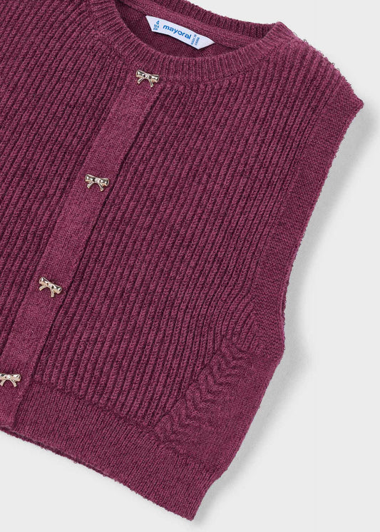 Weste mit Metallic-Garn für Mädchen