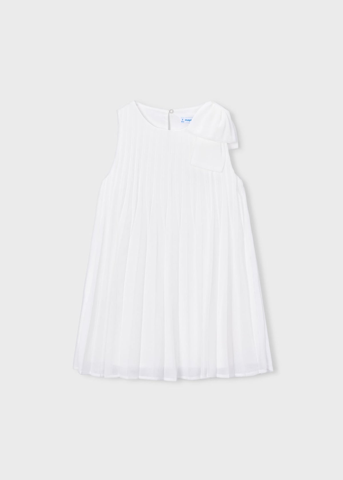 Pleated bow dress for girls