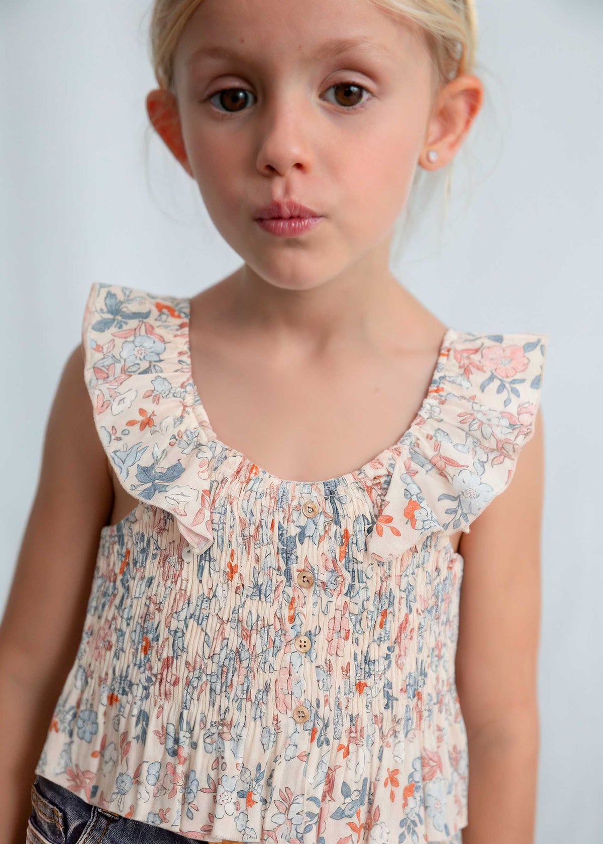 Print bambula top girl