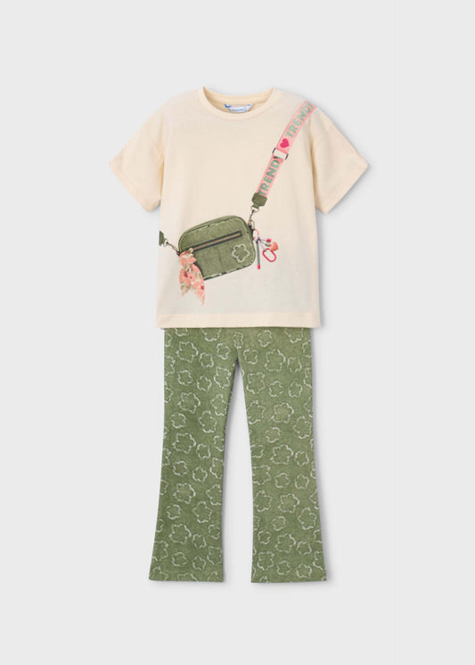 Print leggings set girl