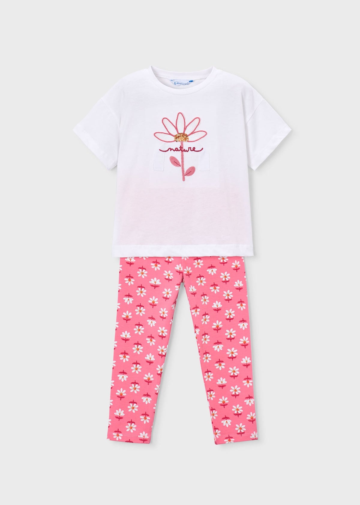 Printed leggings and T-shirt set for girls
