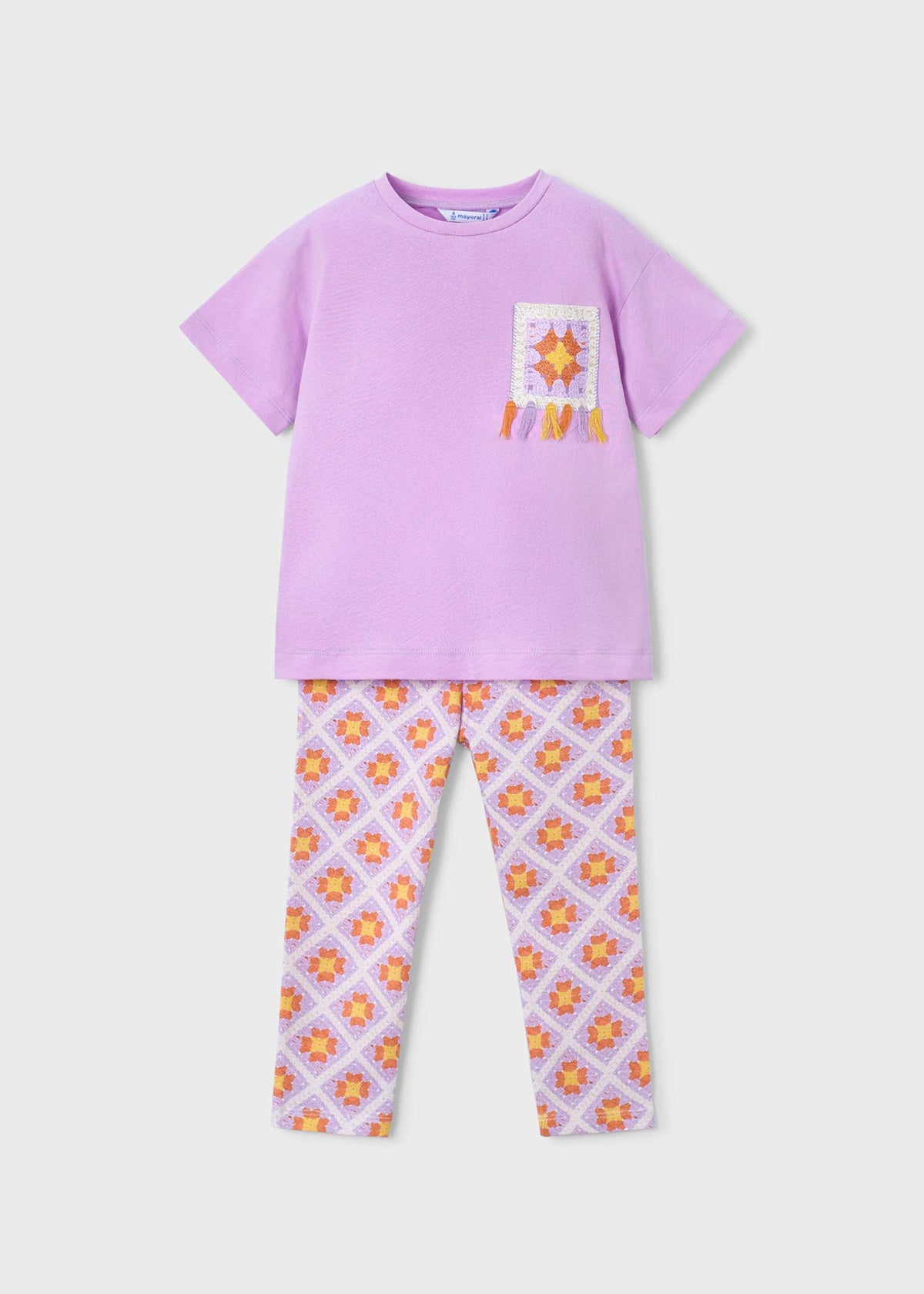 Set aus bedruckten Leggings und T-Shirt für Mädchen