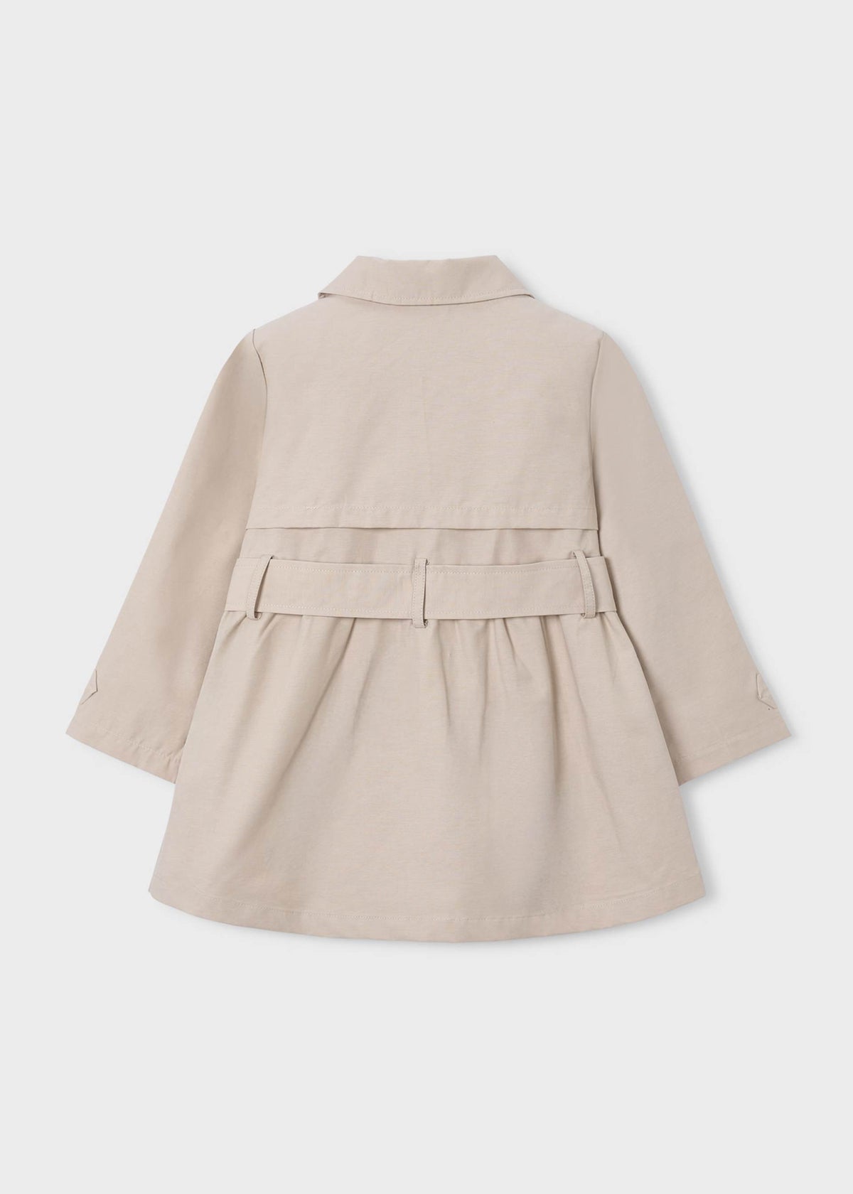 Trench coat with belt for girls